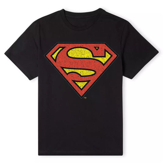 Official DC Comics Superman Original Superman Crackle Logo Unisex T-Shirt