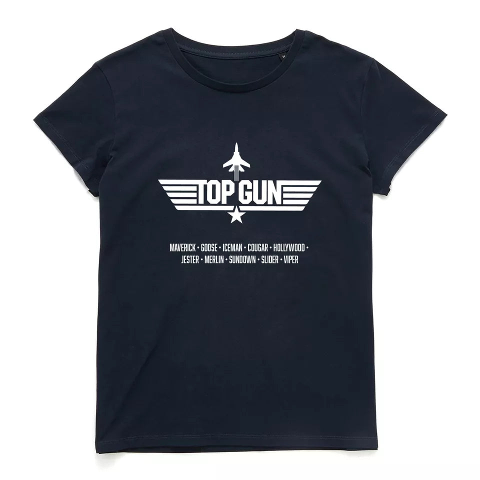 Official Top Gun Codenames Women’s T-Shirt – Bold, Stylish & Ready for Maverick-Level Adventures!