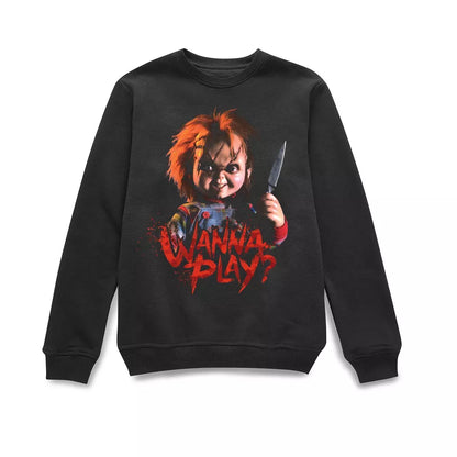 Official Chucky ‘Wanna Play?’ Sweatshirt – Horror Classic