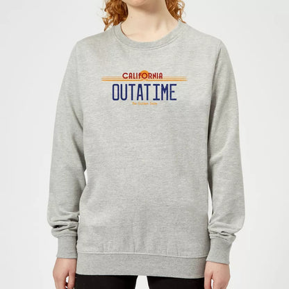 Official Back to the Future Outatime Plate Sweatshirt - Grey