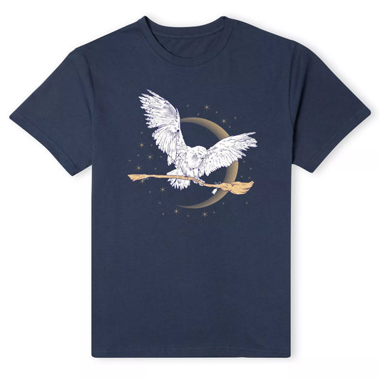 Official Harry Potter Hedwig Broom Men T-Shirt