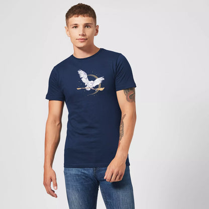 Official Harry Potter Hedwig Broom Men T-Shirt