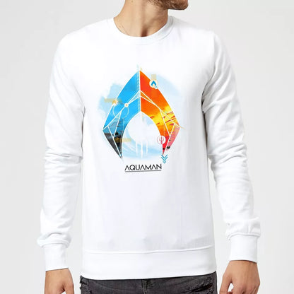 Official Aquaman Movie Aquaman Back to the Beach Sweatshirt - White