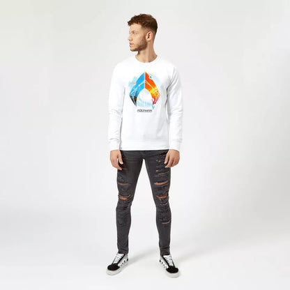 Official Aquaman Movie Aquaman Back to the Beach Sweatshirt - White