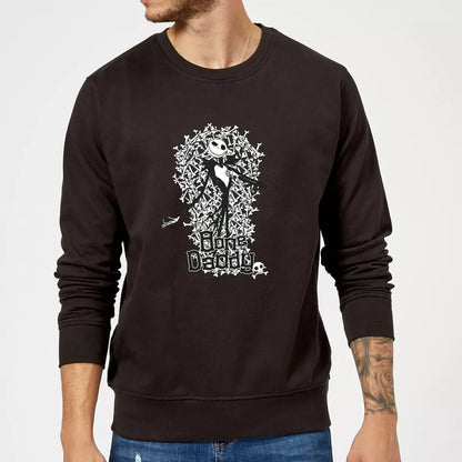 Nightmare Before Christmas Jack Skellington Bone Daddy Sweatshirt - Black