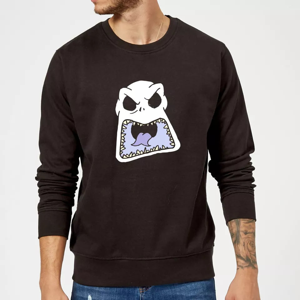 Nightmare Before Christmas Jack Skellington Angry Face Sweatshirt - Black