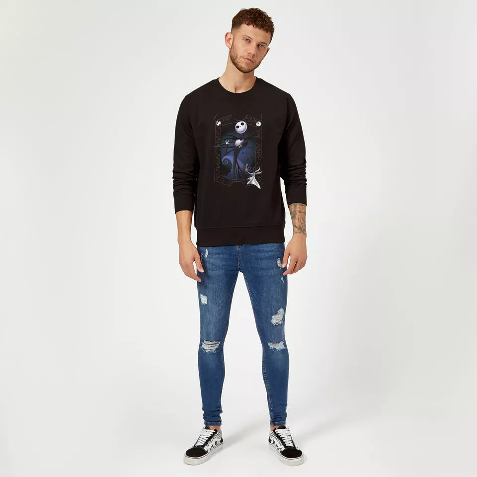 Nightmare Before Christmas Jack Skellington Zero Pose Sweatshirt - Black