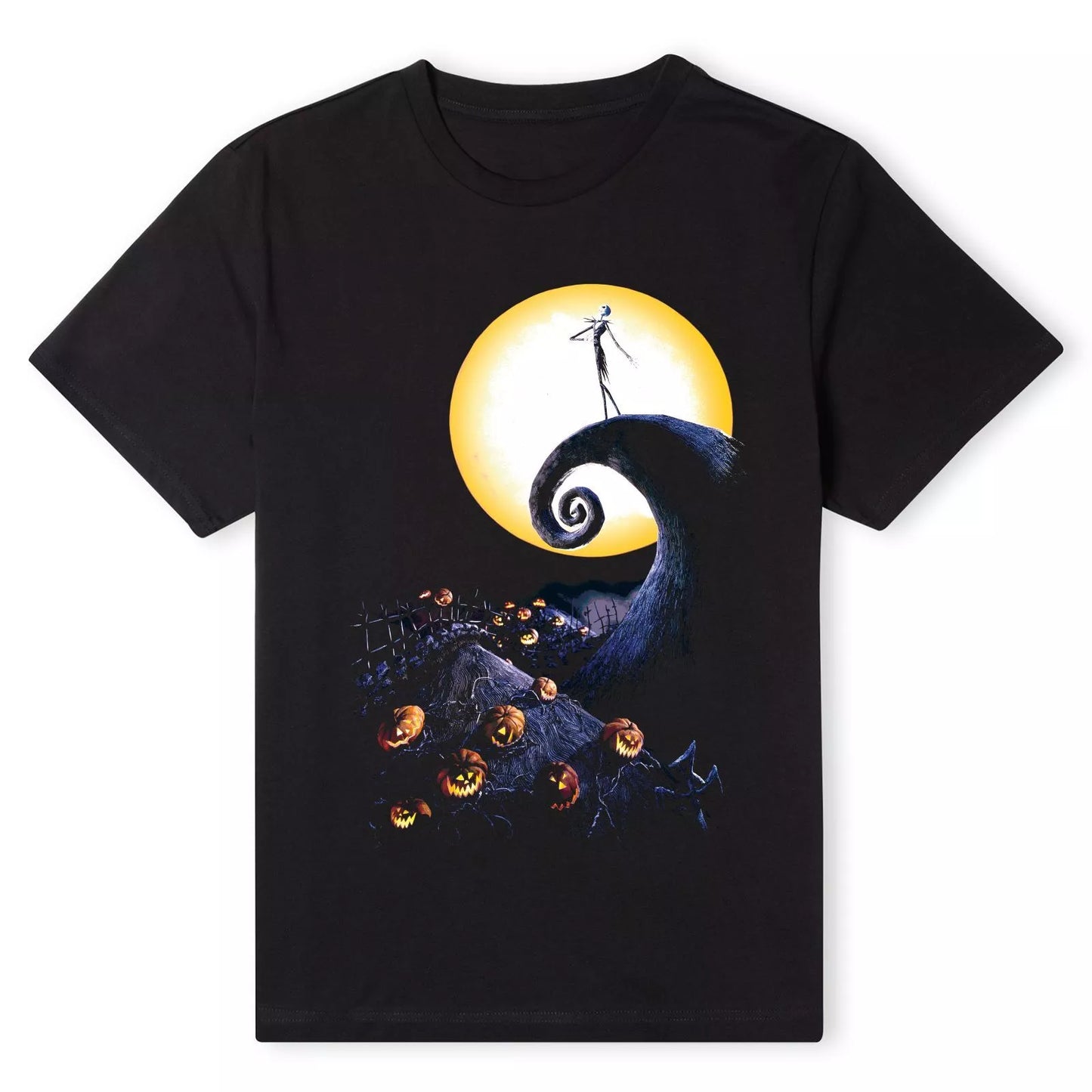 Nightmare Before Christmas Jack Skellington Pumpkin T-Shirt - Black